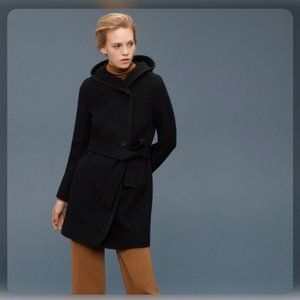 100% Wool - ARTIZIA Wilfred Montgomery Black Wool Coat XS